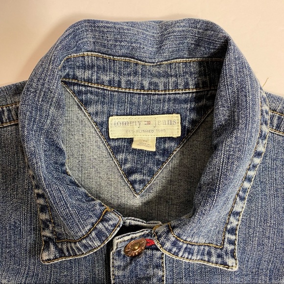 Vintage 90s Tommy Hilfiger Denim Jean Jacket M - Picture 4 of 12